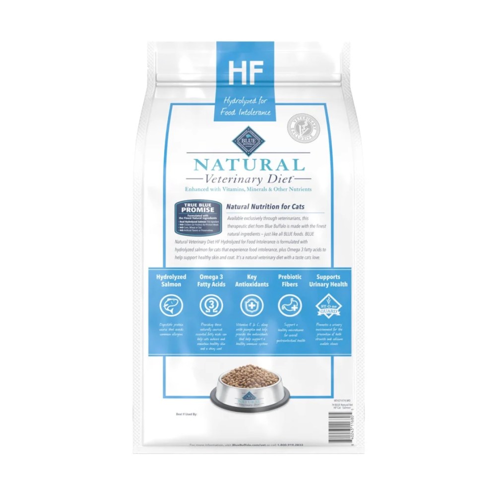Blue Buffalo Natural Veterinary Diet HF Hydrolyzed Food Intolerance Dry Cat Food, Salmon - Image 10