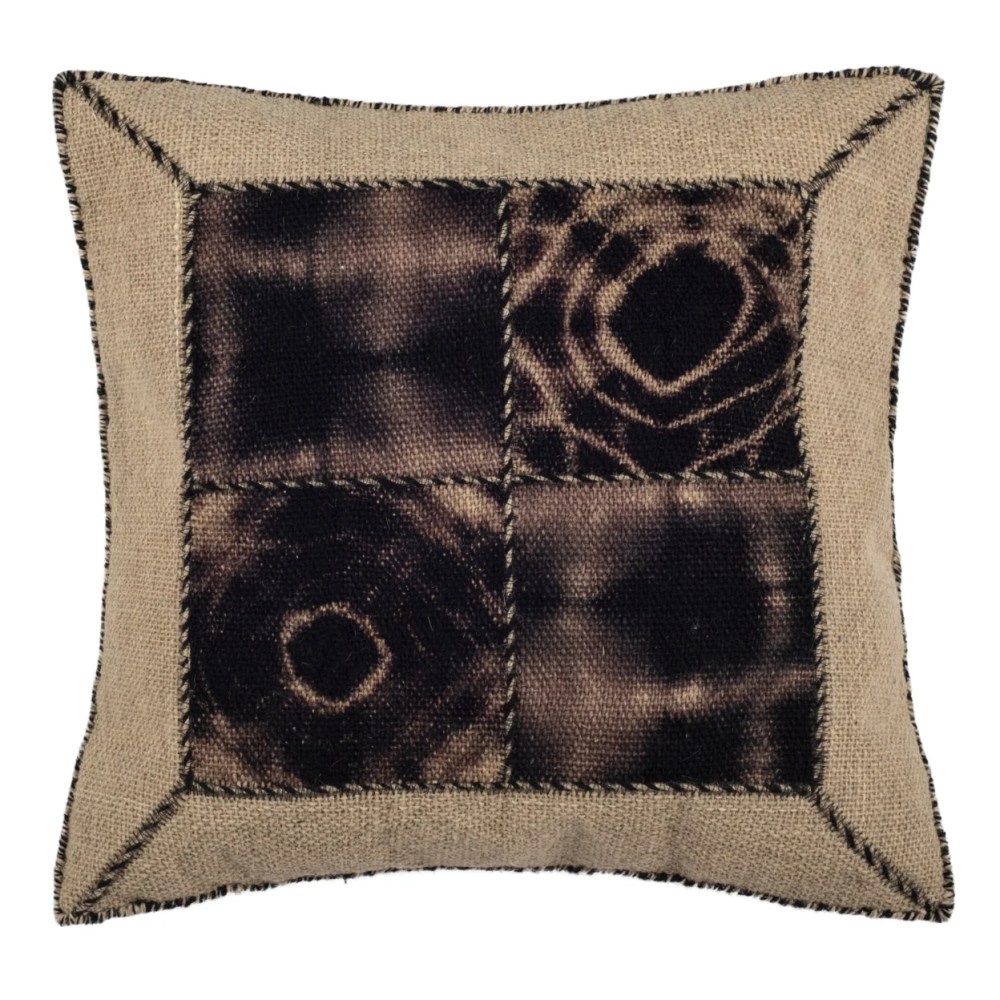 SAFAVIEH Dip Dye Quartre Patch Pillow Set of 2 Sumac - Image 2