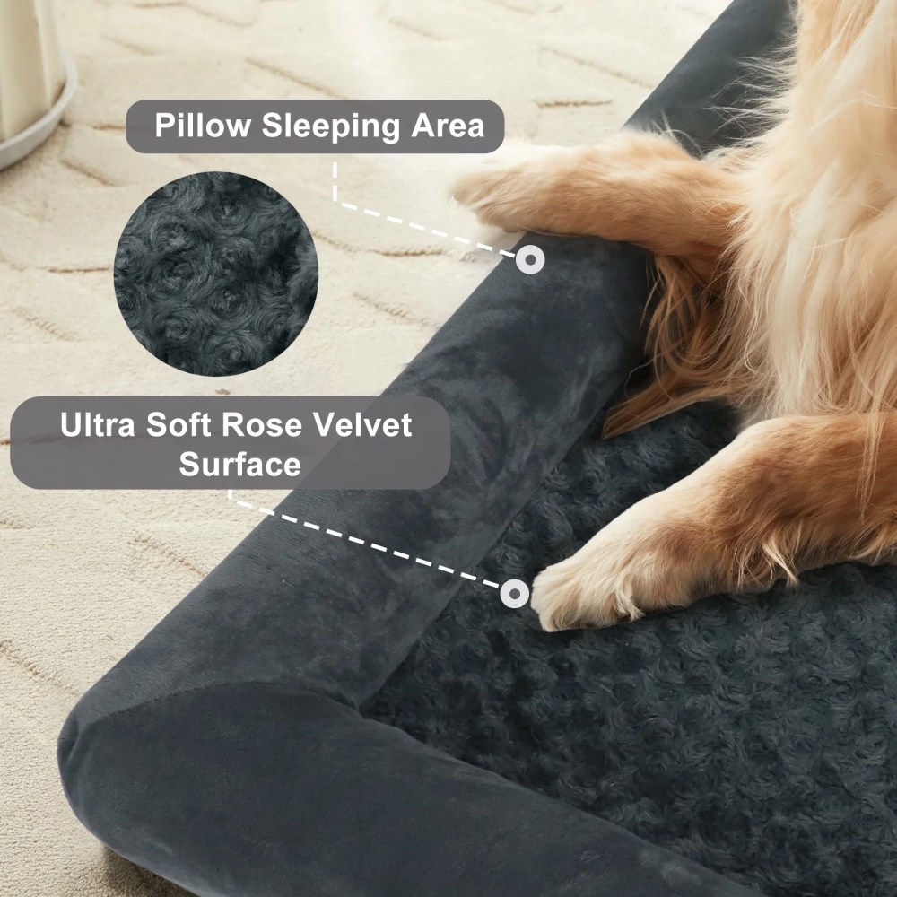 PayUSD XL Dog Beds Waterproof Orthopedic Dog Bed for Extra Large Dogs Non-Slip Bottom and Egg-Crate Foam Big Dog Pet Couch Sofa with Washable Removable Cover - Image 3