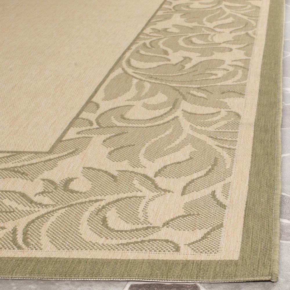 Safavieh Courtyard Steve Oriental Indoor/Outdoor Area Rug, Natural/Olive, 5'3" x 7'7" - Image 6