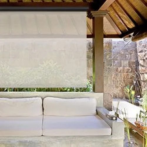 Keystone Fabrics Premium Motorized Outdoor Patio Sun Shade 4ft Wide (Cream) - Image 5