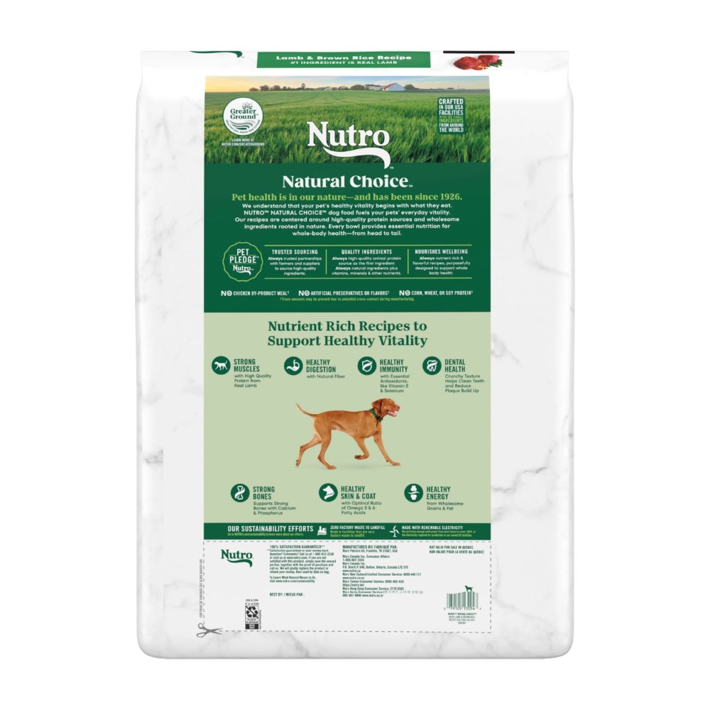 Nutro Natural Choice Adult Dry Dog Food Recipe Lamb & Brown Rice, 36 Lb Bag - Image 11