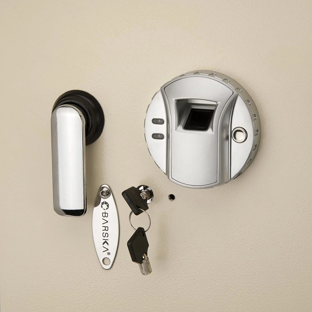 Barska 0.82 Cubic Ft Beige Color Large Biometric Wall Safe - Image 5