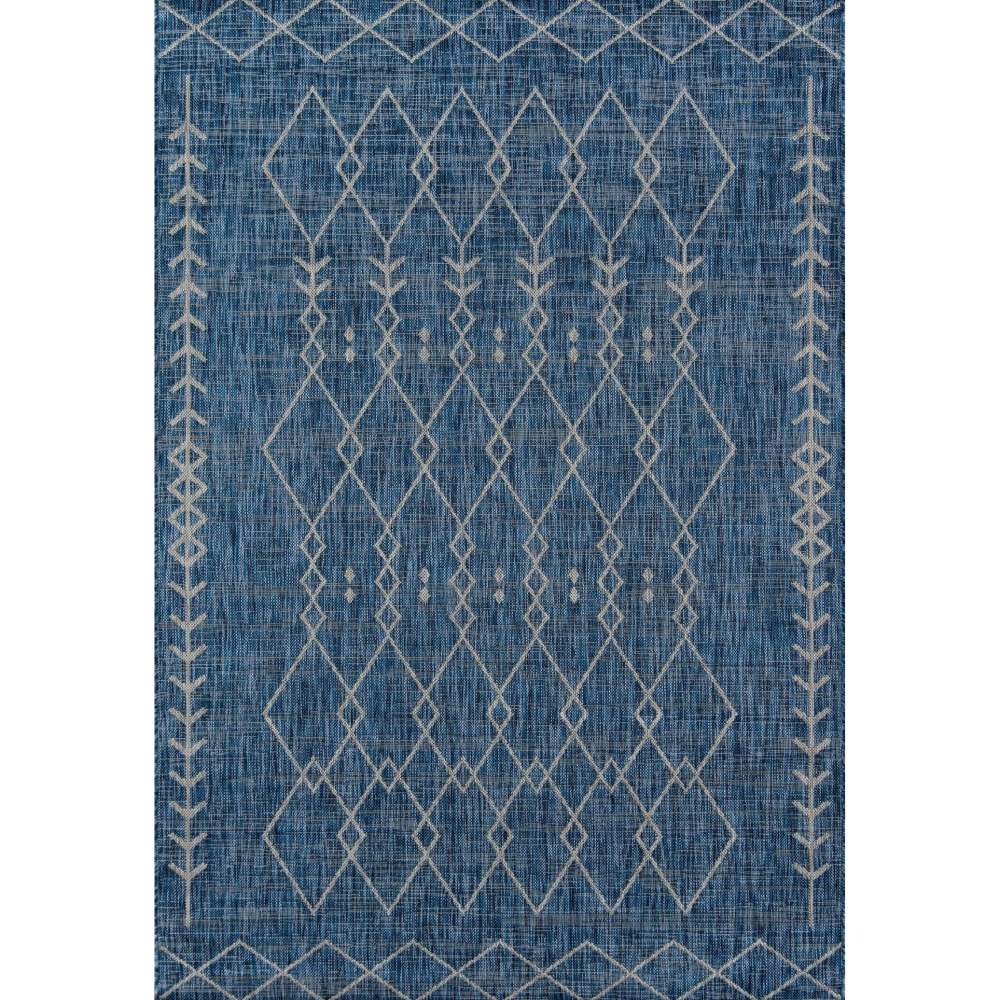 Skyline Decor Charcoal Villa Rugs in Rectangle Shape - Big Blue 5'3" x 7'6" Geometric, Diamond, Trellis 5" x 8" Indoor, Accent, Outdoor Grey Rectangle - Image 2