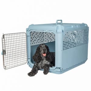 Sport Pet Designs,  Dog Kennels,  30" Collapsible Plastic Pet Kennel/Crate,  Blue,  Medium