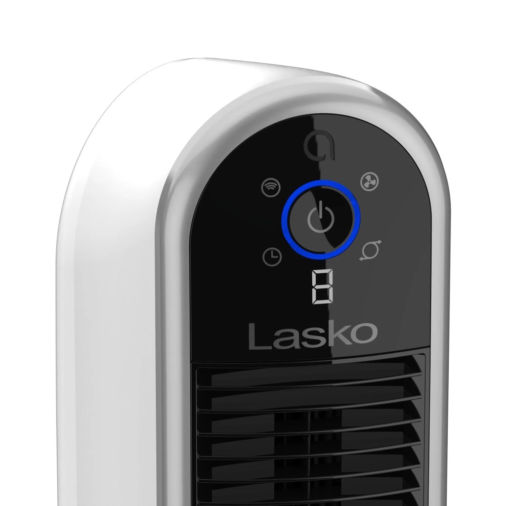 Lasko 40" 5-Speed Smart Tower Fan Powered by Aria, Wi-Fi Connected, Alexa, Google, White, T40735 - Image 8