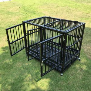 Walnest 37" Heavy Duty Dog Playpen Crate Kennel Cage with Tray & Wheels, Medium