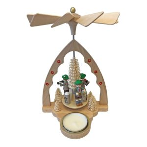 Alexander Taron 8.5" Richard Glaesser Bavarian Band Pyramid Tea Light Candle Holder