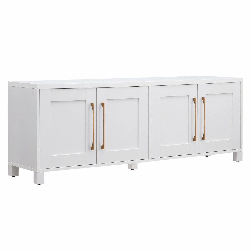 Evelyn&Zoe Chabot Rectangular TV Stand for TV's up to 75", White - Image 2