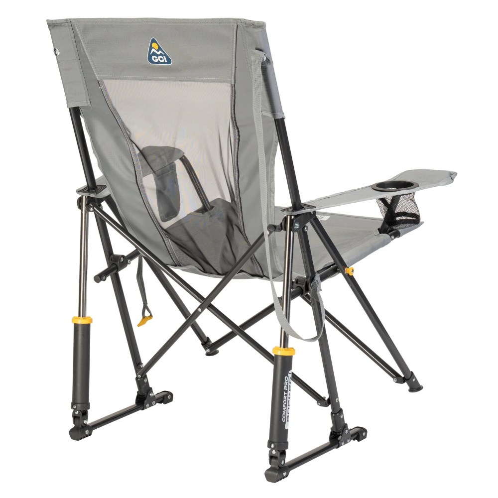 GCI Outdoor Comfort Pro Rocker Camping Chair with Mesh Backrest, Mercury Gray - Image 6