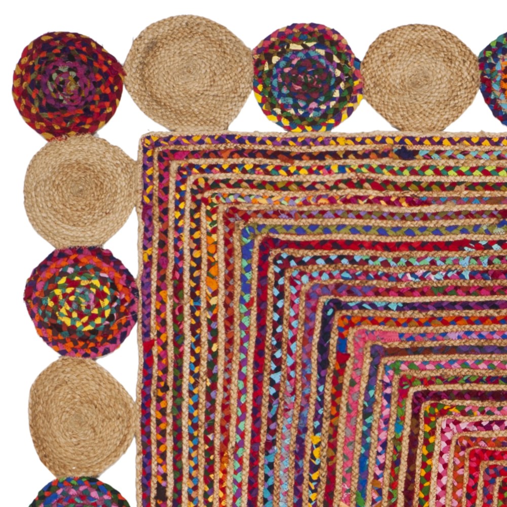 SAFAVIEH Cape Cod Kyle Geometric Area Rug, Red/Multi, 5" x 8" - Image 2