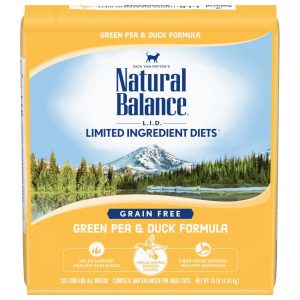 Natural Balance Limited Ingredient Diets Green Pea & Duck Formula Dry Cat Food,  10 Pounds,  Grain Free