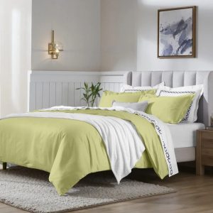 Superior 650 Thread Count Egyptian Cotton Duvet Cover Set, Orange, Twin