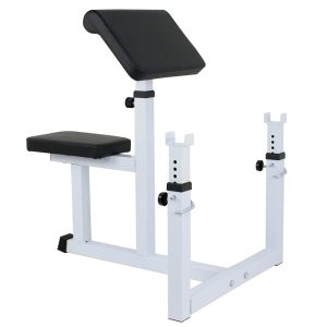 ZENSTYLE Arm Curl Weight Bench Seated Preacher Isolated Dumbbell Biceps 550LBS Arm Rest Adjustable