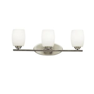 5098NI Kichler Lighting Eileen - 3 Light Bath Vanity Approved for Damp Locations - with Contemporary inspirations - 9 inches tall by 24 inches