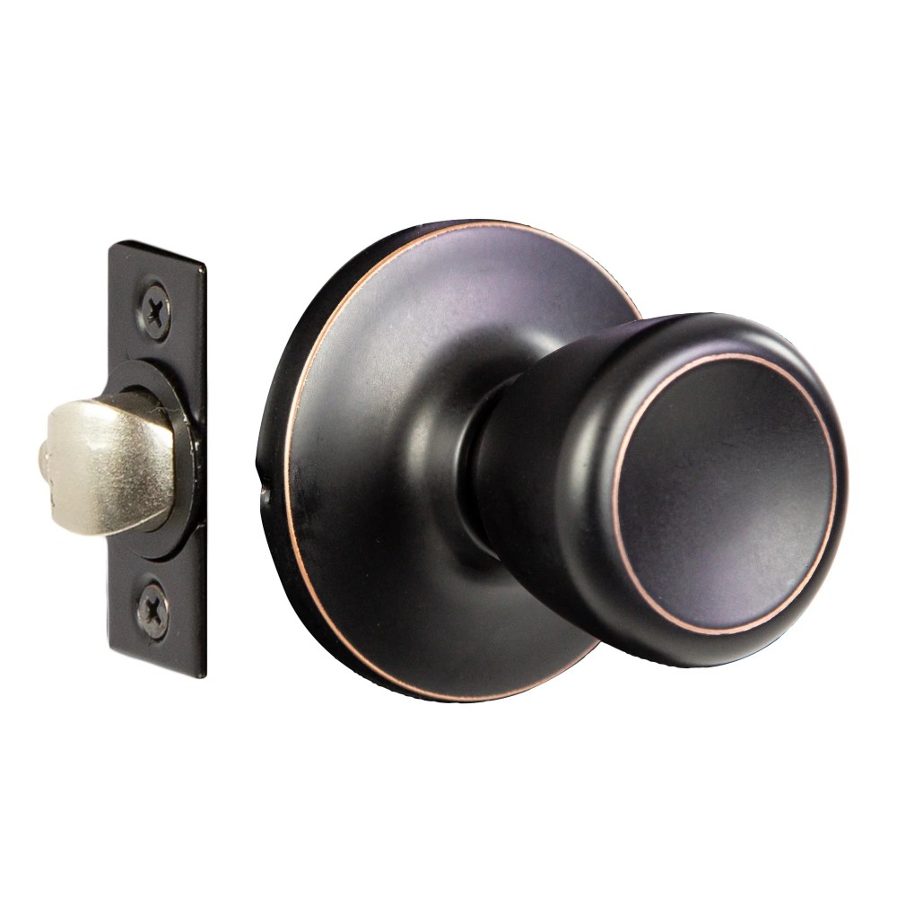 Oil Rubbed Bronze Passage Door Knob for Hall and Closet, Interior, 12-Pack - Image 9