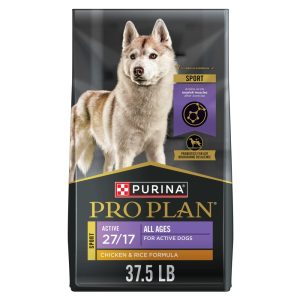 Purina Pro Plan High Protein Dog Food,  Dry Dog Food,  Chicken and Rice Formula,  37.5 lb Bag