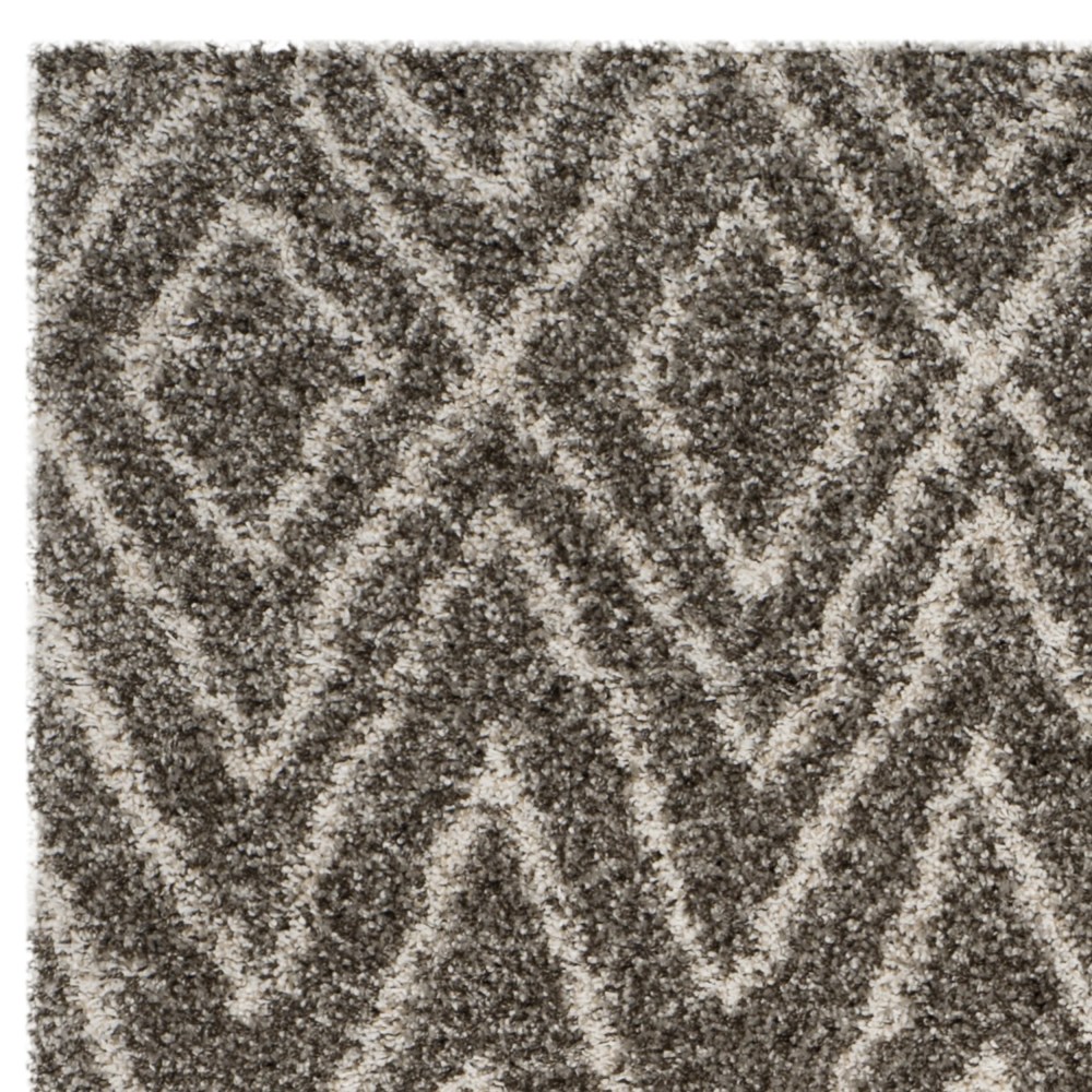 SAFAVIEH Hudson Augustine Geometric Shag Area Rug, Grey/Ivory, 5'1" x 7'6" - Image 6
