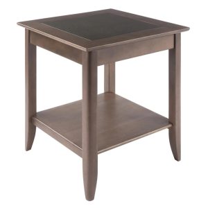 Winsome Wood Santino End Table,Oyster Gray
