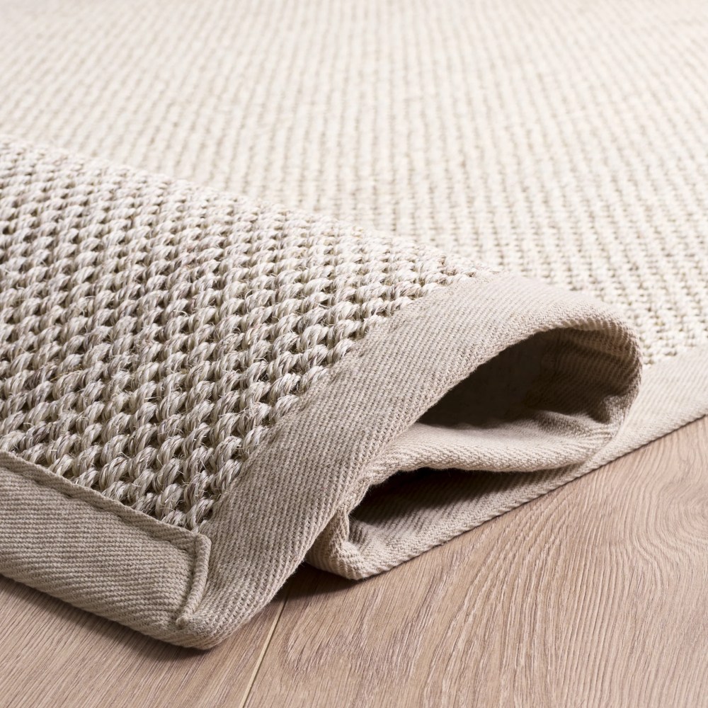 Safavieh Natural Fiber Kentigern Solid Area Rug, Marble/Beige, 4" x 4" Round - Image 3