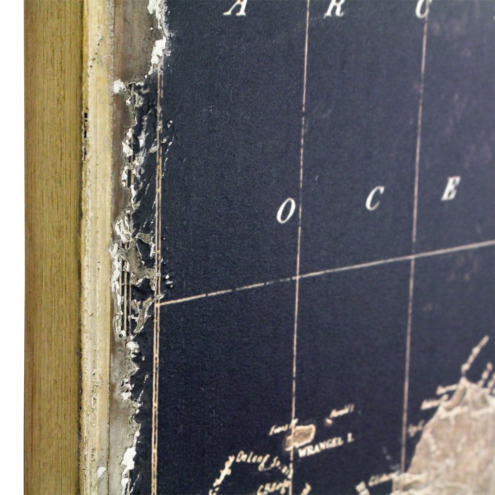 Aspire Home Accents Wood Maps Art Print, Set of 3 - 48"x22" - Image 5