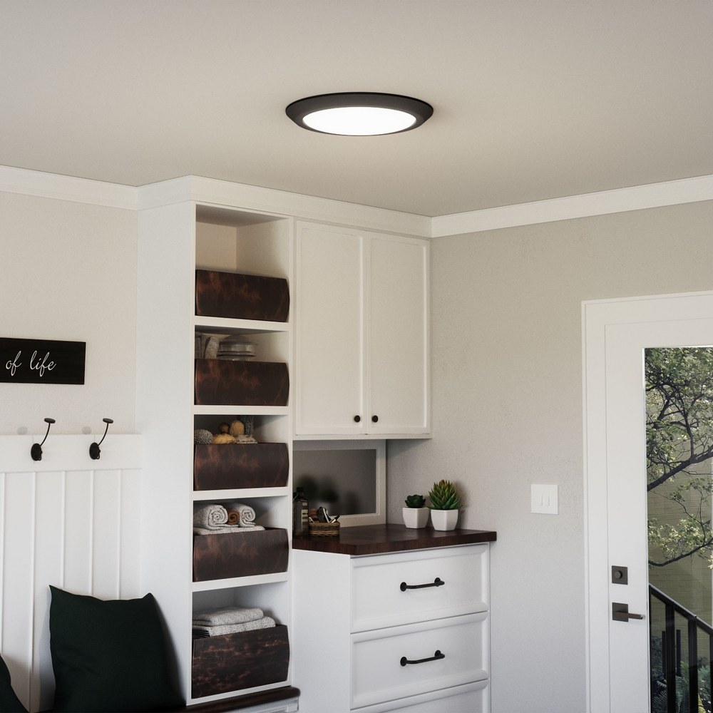 30W 1 Led Flush Mount 2 Inches High-Earth Black Finish Quoizel Lighting Vrg1620ek - Image 5