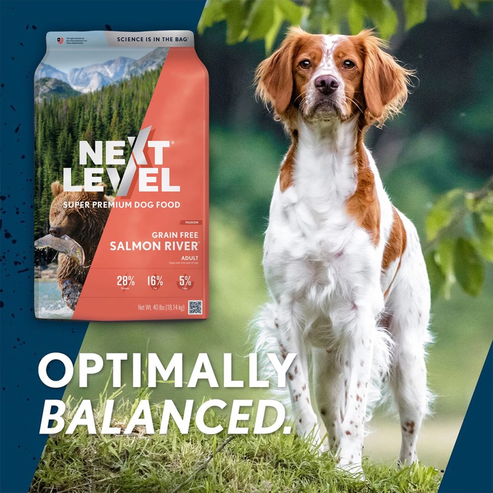 Next Level, Grain Free Salmon River Skin & Coat Recipe, Dry Dog Food, 40 lbs - Image 4