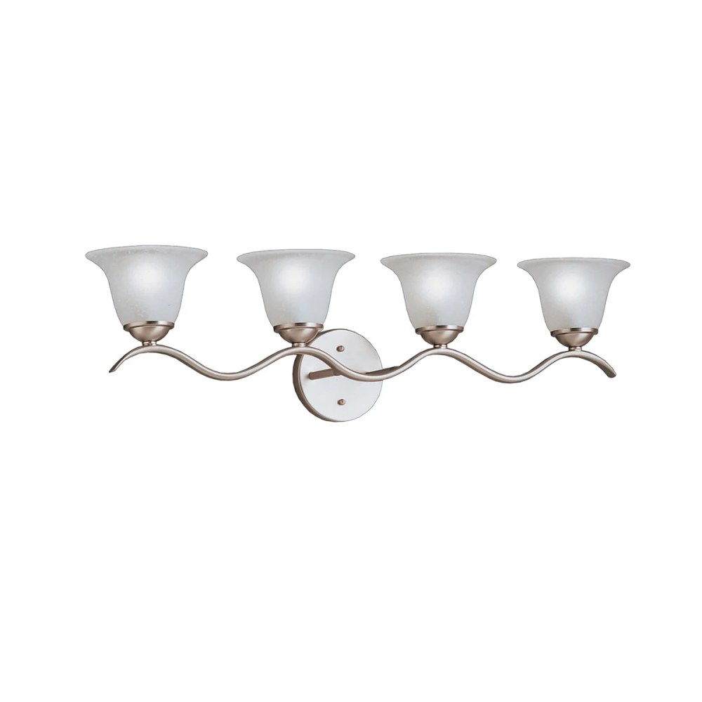 6324NI Kichler Lighting Dover - 4 light Bath Strip - with Transitional inspirations - 8.75 inches tall by 30.5 inches wide-Brushed Nickel Finish - Image 2