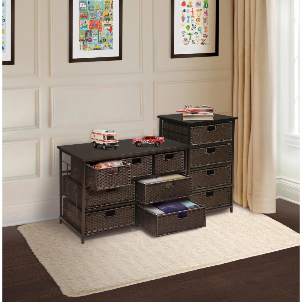 Badger Basket August Collection Tall Four Basket Storage Unit - Espresso - Image 3