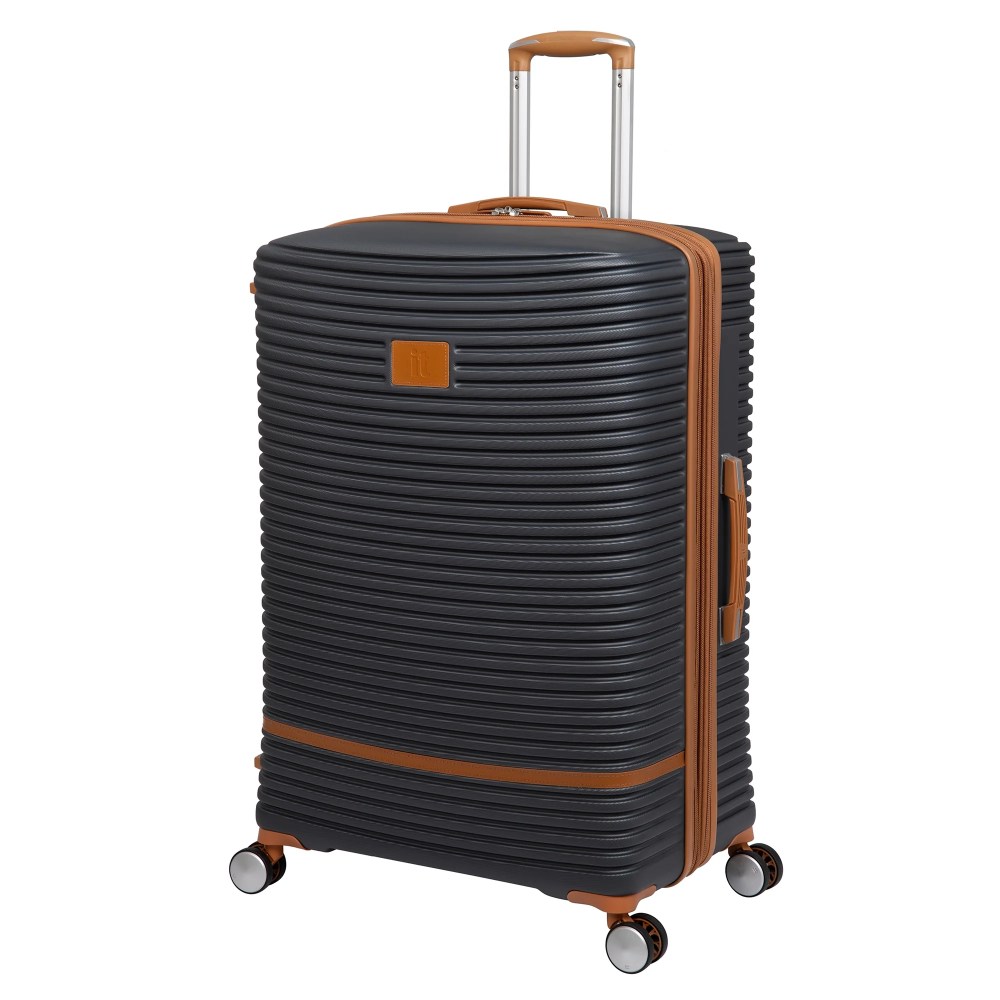 it luggage Replicating Hardside 31" Large Checked Expandable Fashion Spinner Luggage, Gray