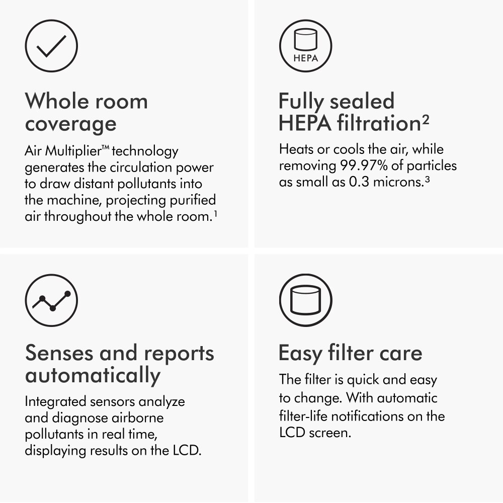 Dyson Purifier HotCool Gen1 HP10 White/White New - Image 3