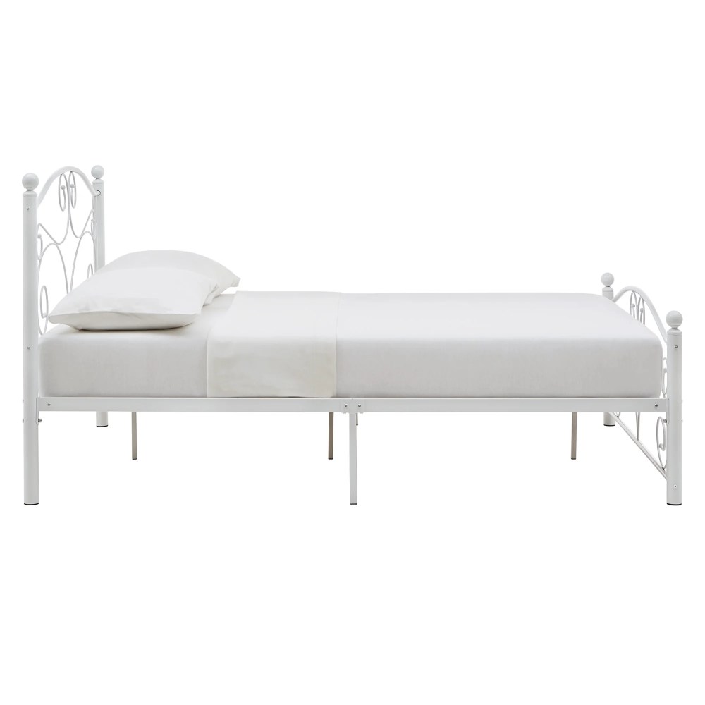 Weston Home Abigail Metal Platform Full Bed, White - Image 8