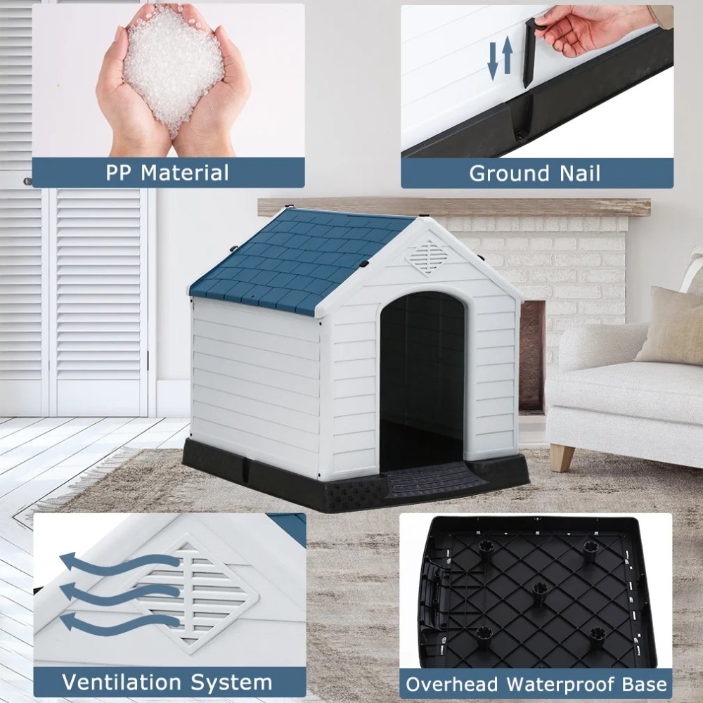 Bestpet Dog House Pet Kennel With Air Vents, Indoor & Outdoor - Image 5