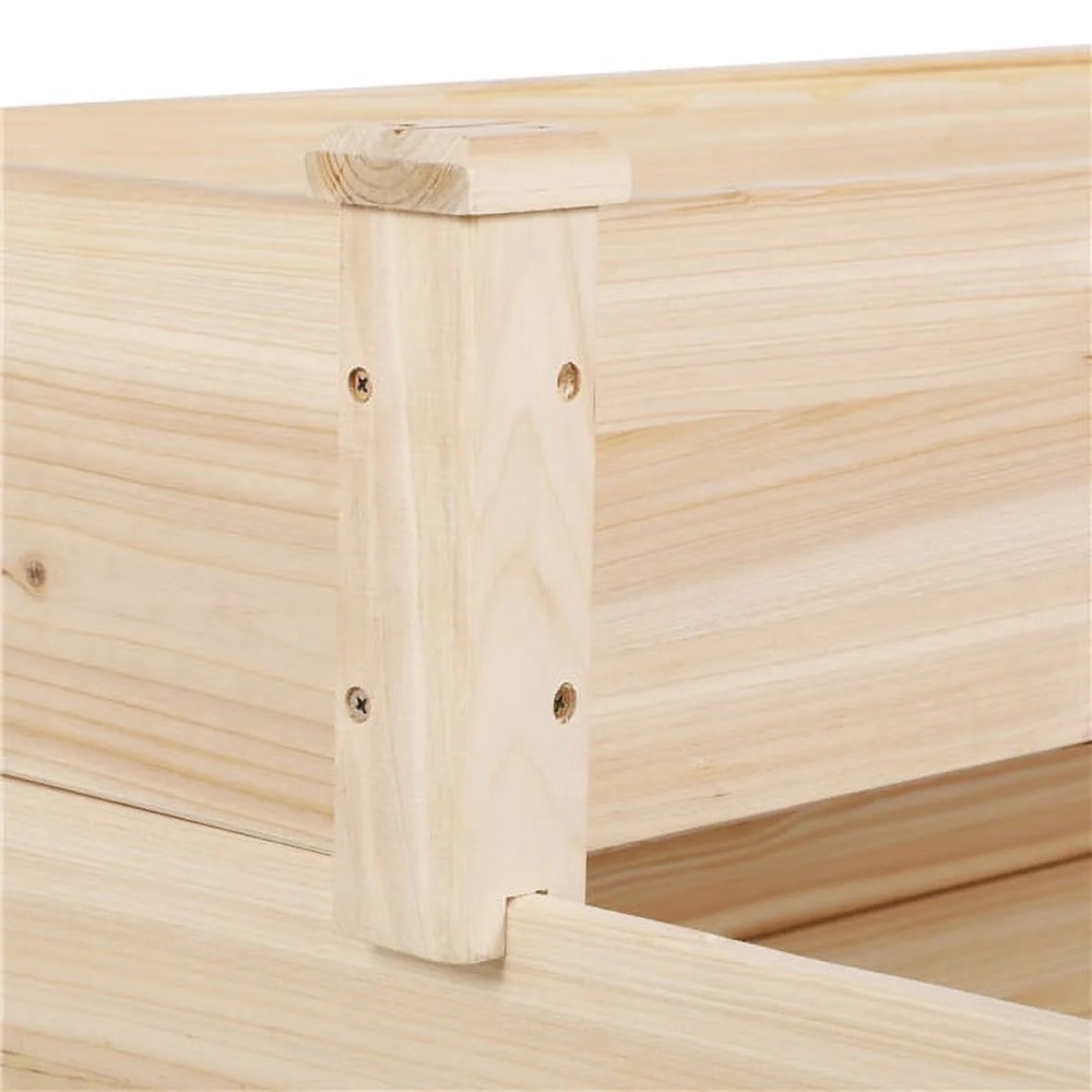 Alden Design 3 Tier Wood Raised Garden Bed Wood Elevated Flowers Vegetables Planter - Image 10