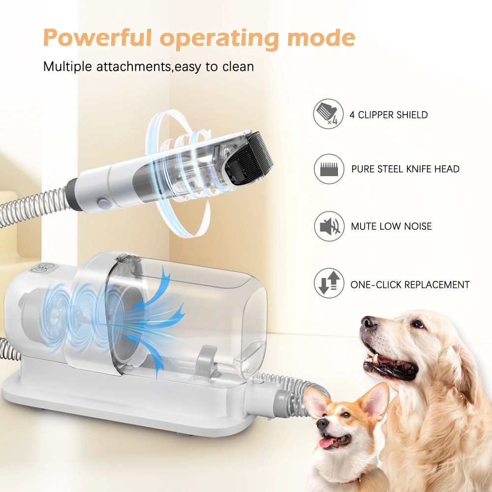 LMVVC Dog & Cat Grooming Clippers Kit, Adjustable Corded Electric with Accessories (9 Pack) - Image 7