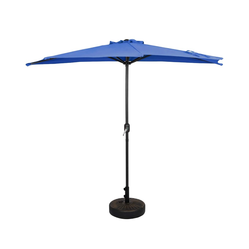 Andrea 9-Ft. Half Umbrella with Bronze Finish Fillable Base Lime - Image 3