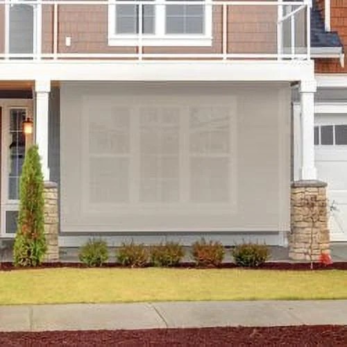 Keystone Fabrics Premium Motorized Outdoor Patio Sun Shade 4ft Wide (Cream) - Image 2