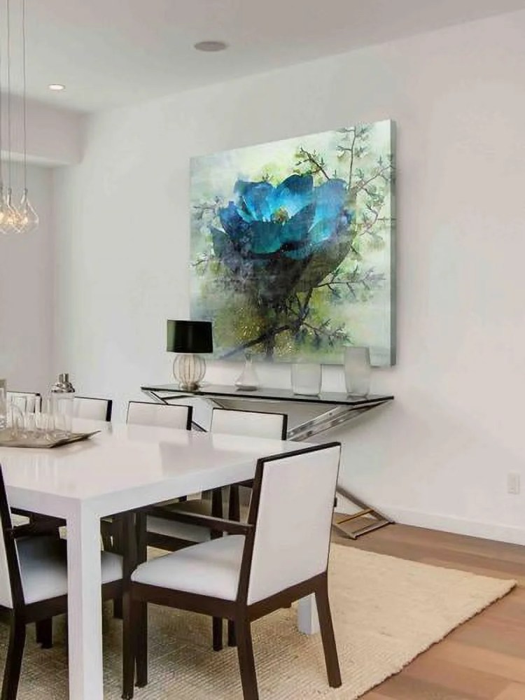 "Calm Blues" Painting Print on Wrapped Canvas - Image 3