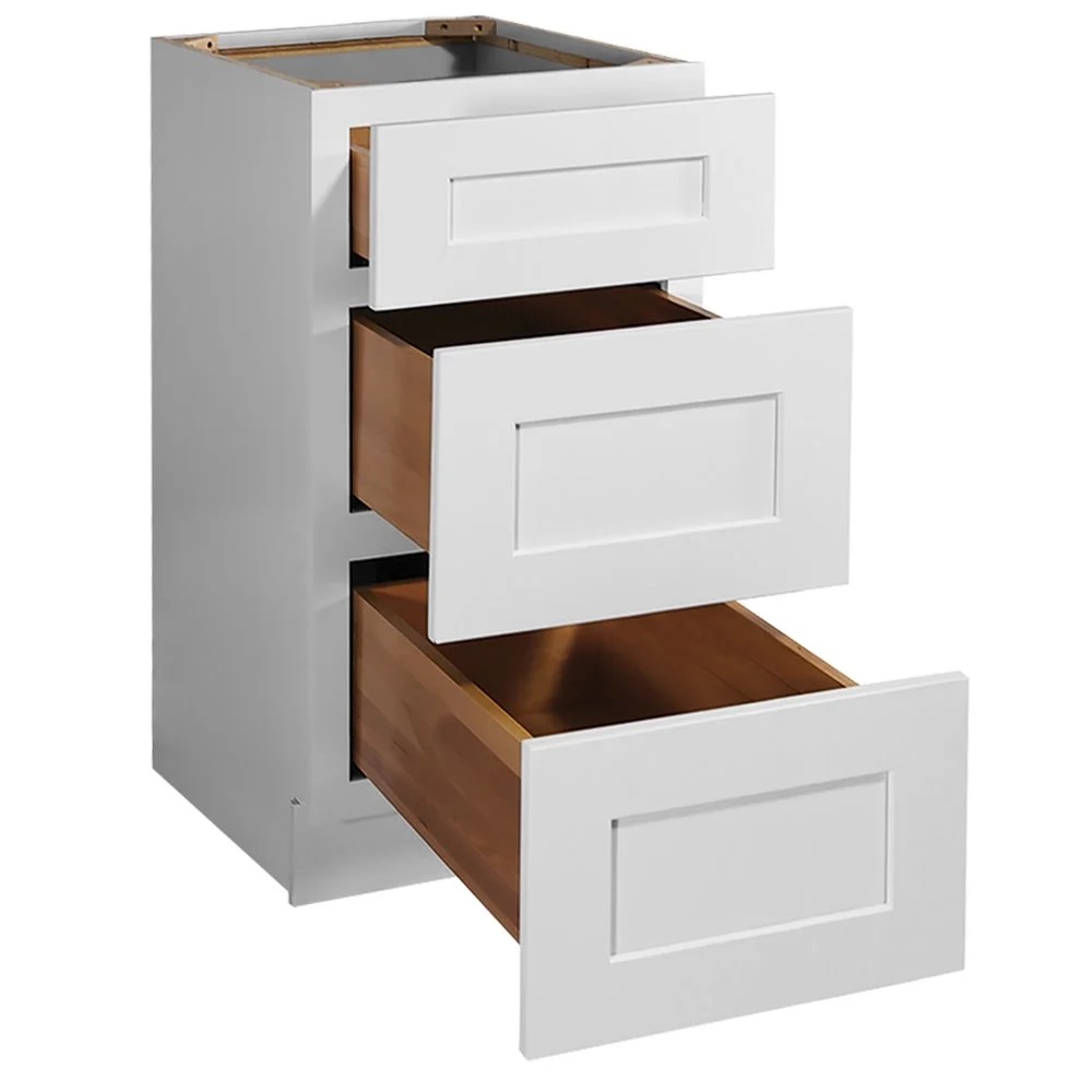 Design House Brookings Ready to Assemble Shaker 3-Drawer Kitchen Base Cabinet (18 x34.5 x 24,) Sherwin Williams White - Image 22