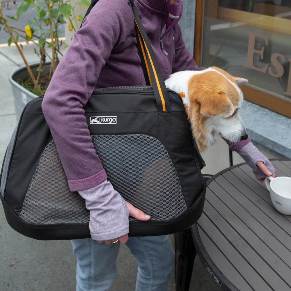 Kurgo Dog Explorer Travel Carrier, Water-Resistant, For Cats & Small Dogs Up to 20 Lbs, Black - Image 5