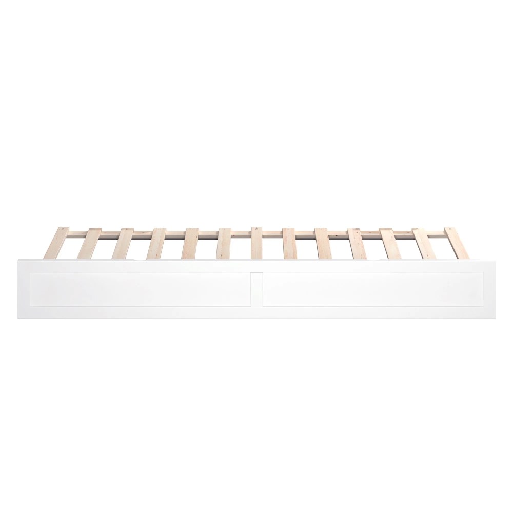 AFI Twin-XL Roll Out Wood Trundle Bed Frame with Wooden Slat Supports, White - Image 7