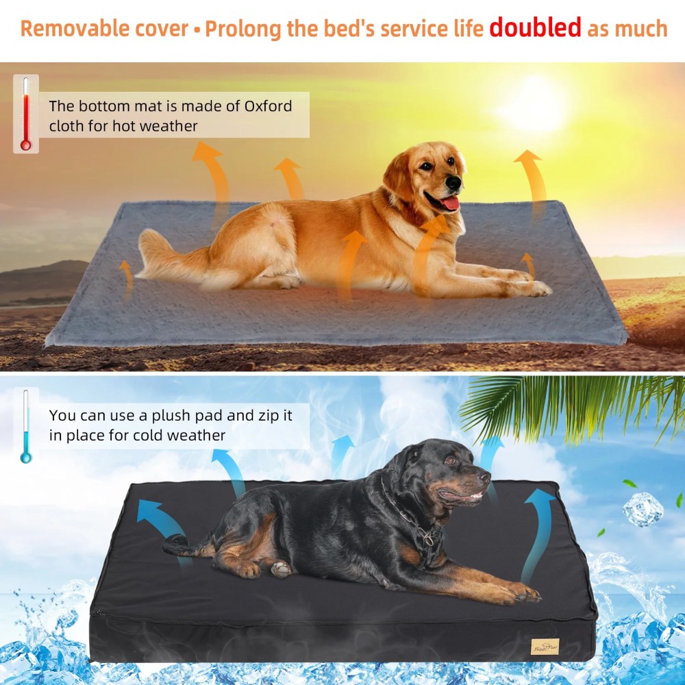 BingoPaw Large Dog Bed Waterproof Cushion Pet Crate Mattress Mat Indoor Outdoor - Image 8