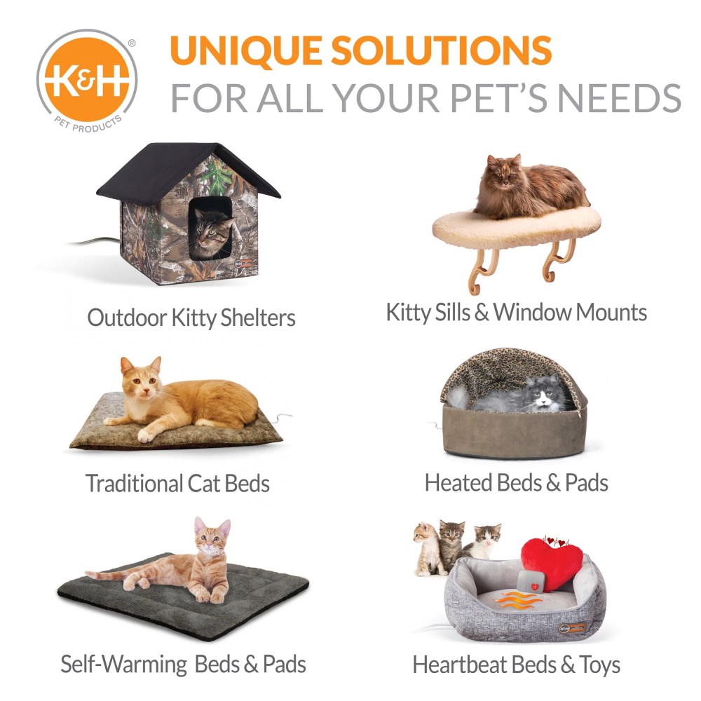 K&H Pet Products Universal Mount Kitty Sill Hooded Fleece 14 X 24 Inches - Image 3