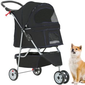 Bestpet Pet Stroller,  3 Wheels,  Travel Folding Carrier T13