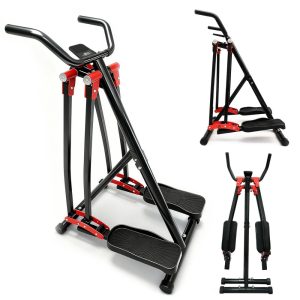 Air Walker Elliptical Machine,  Foldable Mini Elliptical for Home,  Low-Impact Full-Body Cardio with LCD Monitor,  Compact Exercise Equipment for Home Gym