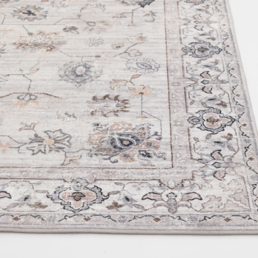 Better Homes & Gardens Persian Blooms Ivory Faux Fur Indoor Area Rug, 5'x7" - Image 3