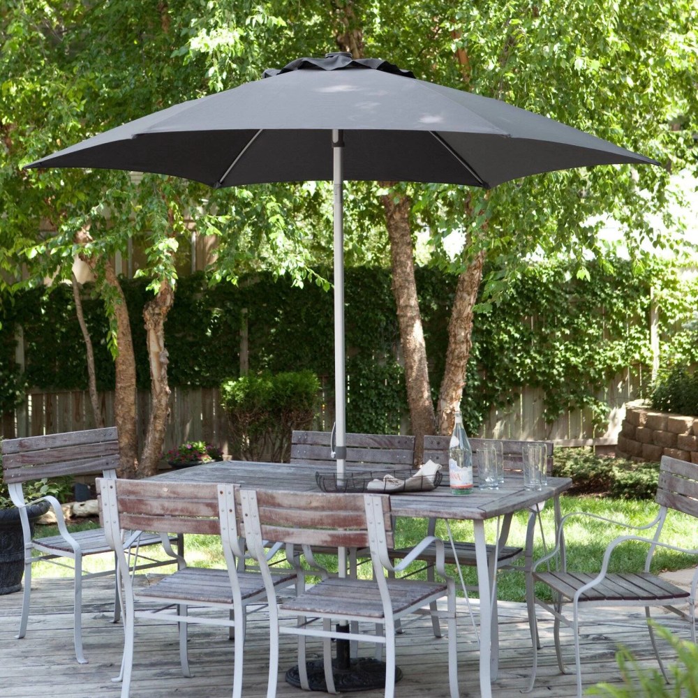 DestinationGear 8.5 ft. Aluminum Market Umbrella with Wind Resistant Doppler, Charcoal - Image 8