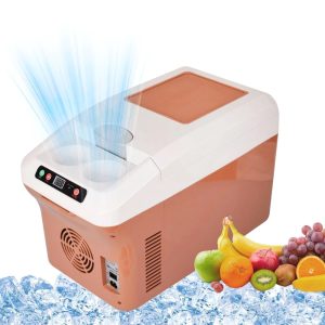 15L Car Electric Cooler and Warmer 12V/24V/110V,Hot Cold Portable Electric Cool Box Mini Fridge Quiet Camping Freezer Vehicle Truck RV Boat, Fast Cooling for Both Car And Home Use