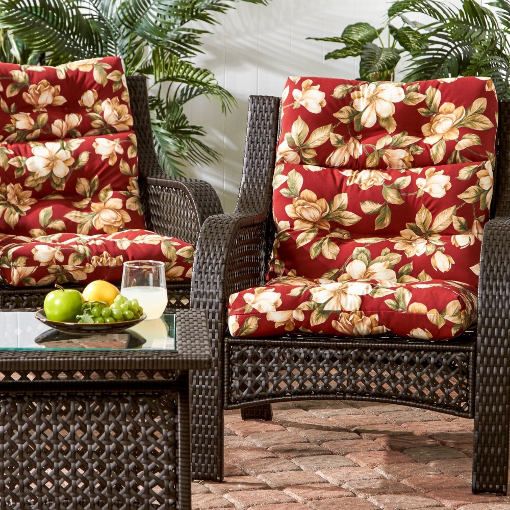 Sunbeam 44 x 22 in. Outdoor High Back Chair Cushion (2-Pack) by Greendale Home Fashions - Image 31