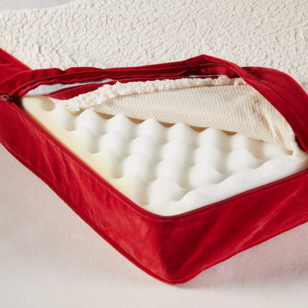 Happy Hounds Oscar Sherpa Orthopedic Dog Bed, Crimson, Large (48 x 36 in.) - Image 8